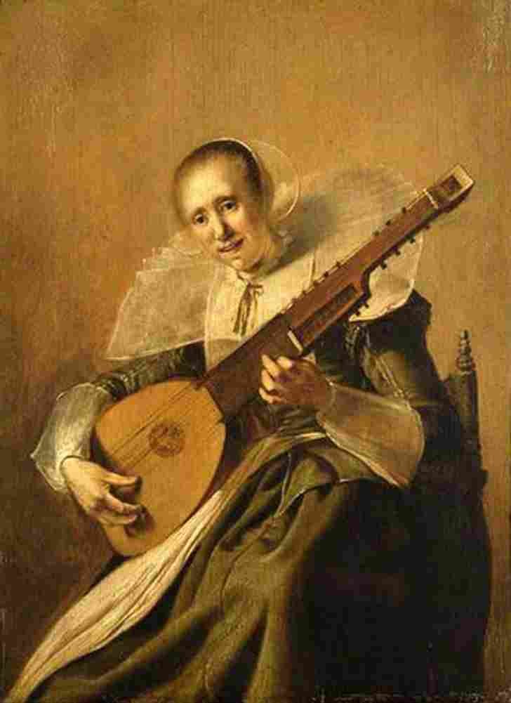 codde lute player Art A4 Photo Print