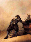 codde young scholar in his study melancholy Art A4 Photo Print