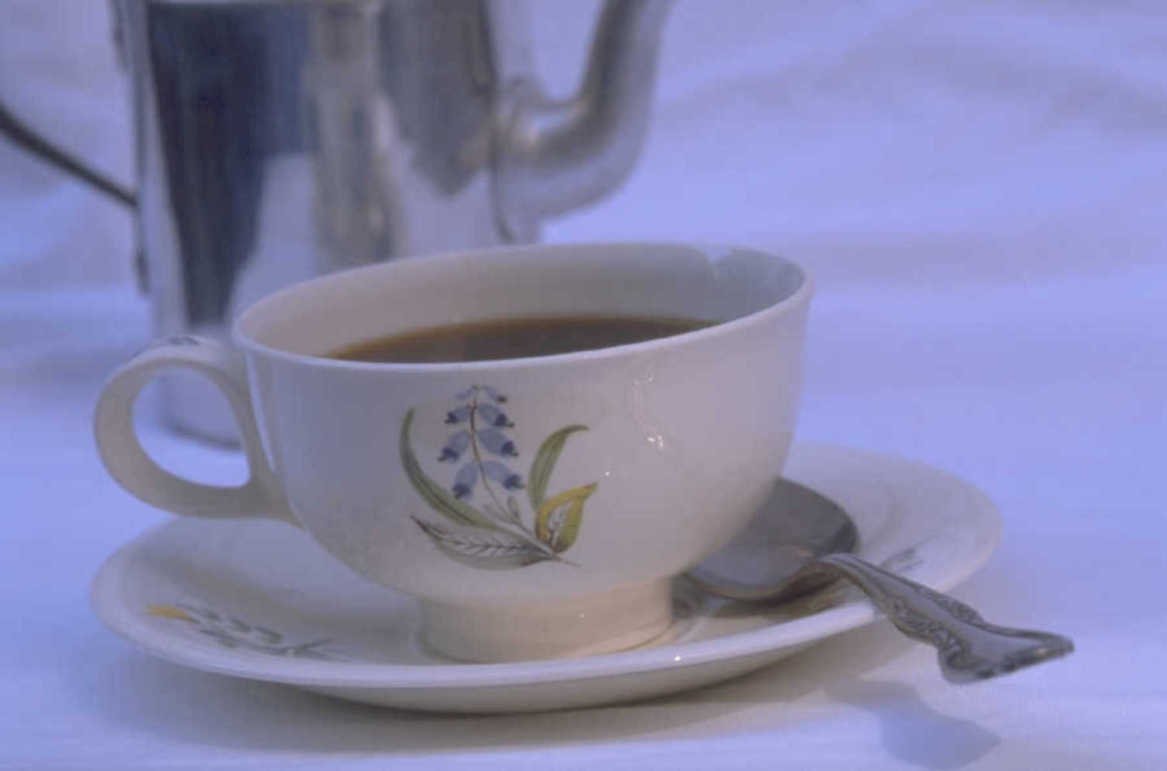 coffee cup lilies 1980s 1990s A4 Photo Print