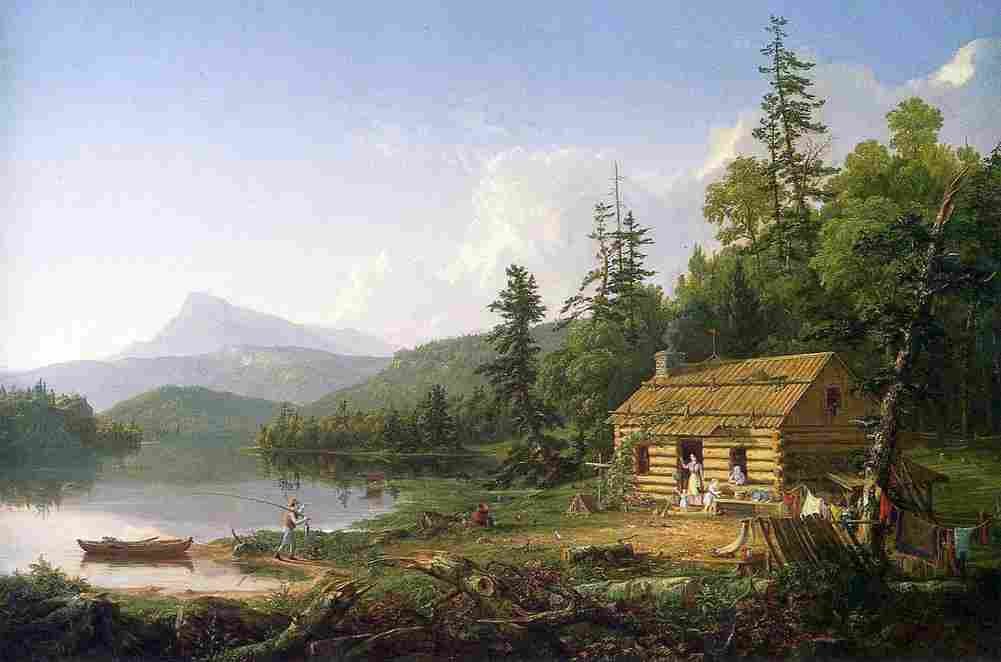 cole Home in the Woods Art A4 Photo Print