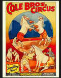 cole bros circus poster boxing horses Advert A4 Photo Print
