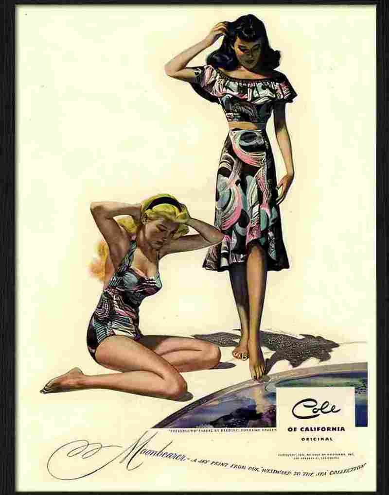 cole swimwear Advert A4 Photo Print