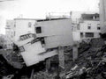 collapsed building debris 11980s 1990s A4 Photo Print