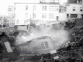 collapsed building san1980s 1990s A4 Photo Print