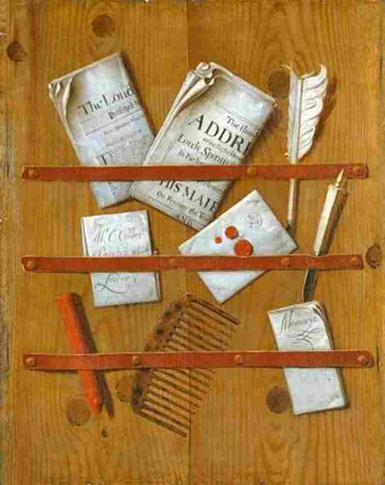 collier letters and writing implements Art A4 Photo Print
