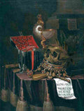 collier vanitas with skull crowned Art A4 Photo Print