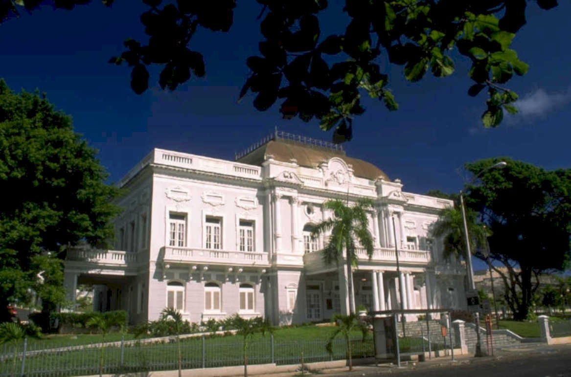 colonial building martinique 1980s 1990s A4 Photo Print