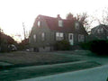 colonial house winter1980s 1990s A4 Photo Print