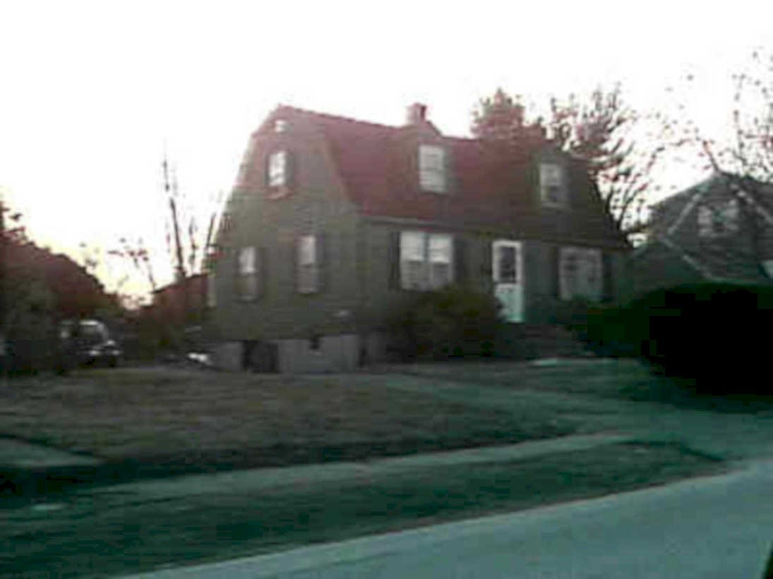 colonial house winter1980s 1990s A4 Photo Print