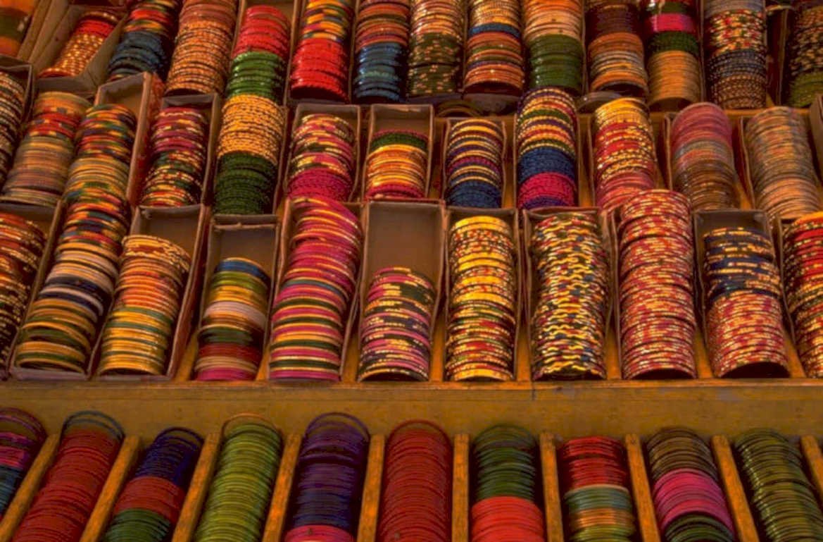 colorful bangles india 1980s 1990s A4 Photo Print