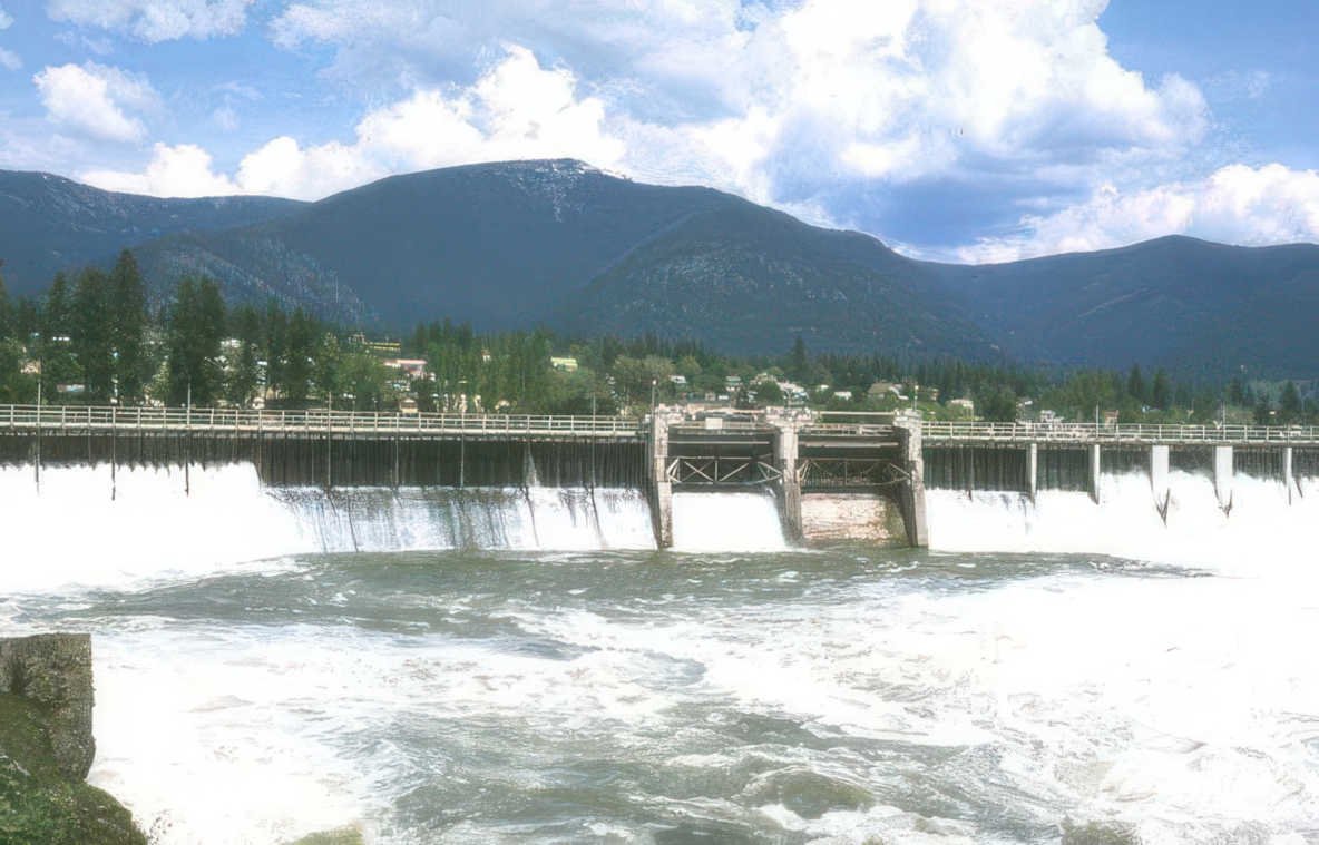columbia river dam Vintage A4 Photo Print