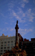 column soldier dusk 1980s 1990s A4 Photo Print