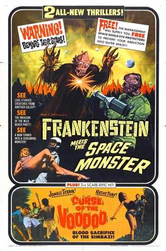 combo frankenstein meets space monster  01 film star poster A4 Photo Print