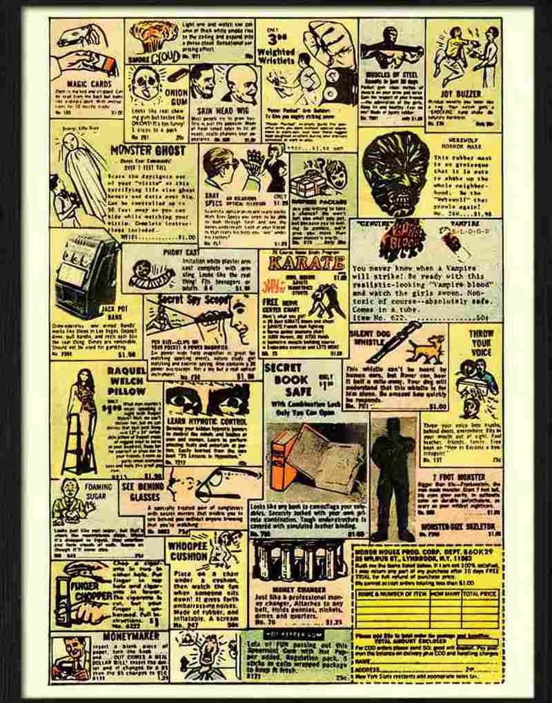comic adverts 1960s Advert A4 Photo Print