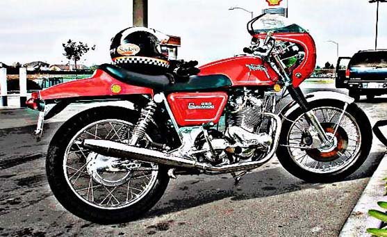 commando 850 motorbike A4 Photo Print