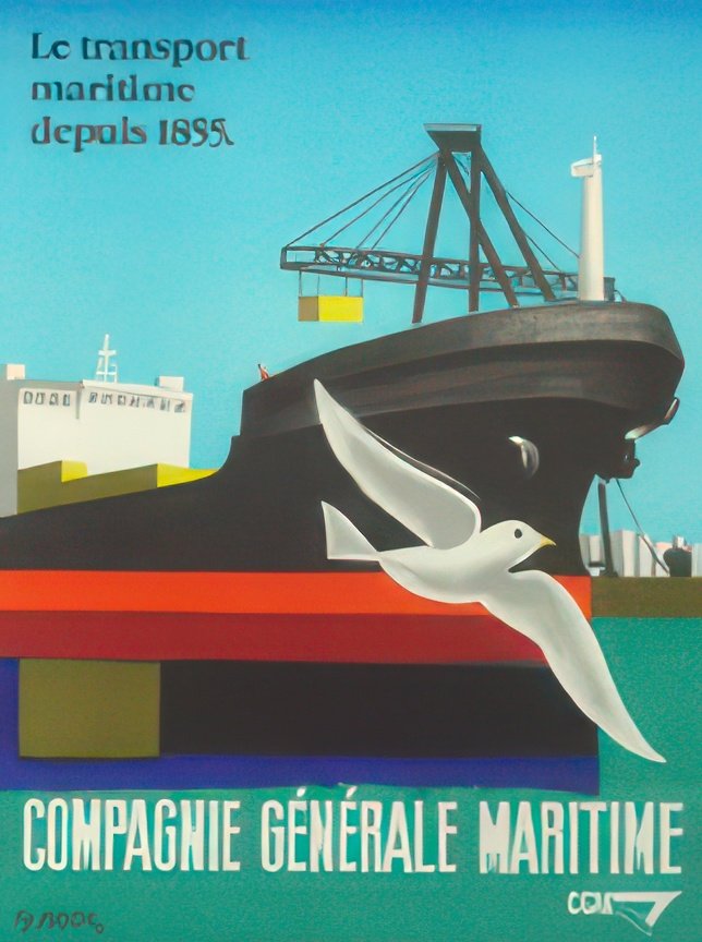 compagne generale maritime web Vintage Advert A4 Photo Print