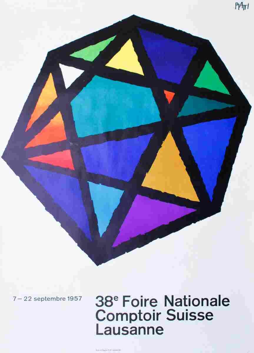 comptoir suisse celestino piatti 1957 9 Advert A4 Photo Print