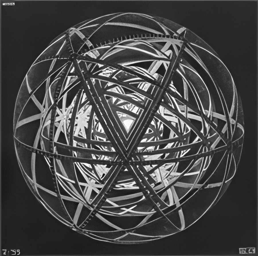 concentric rinds mc escher A4 Photo Print