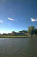 concert hall lake Vintage A4 Photo Print