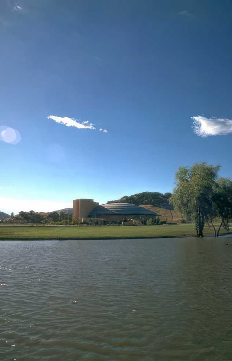 concert hall lake Vintage A4 Photo Print