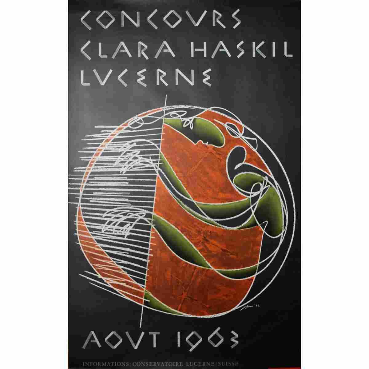 concours clara haskil lucerne hans erni 1963 2 Advert A4 Photo Print