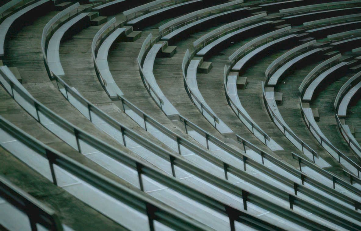 concrete bleachers stadium Vintage A4 Photo Print