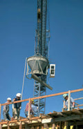 concrete bucket placement Vintage A4 Photo Print