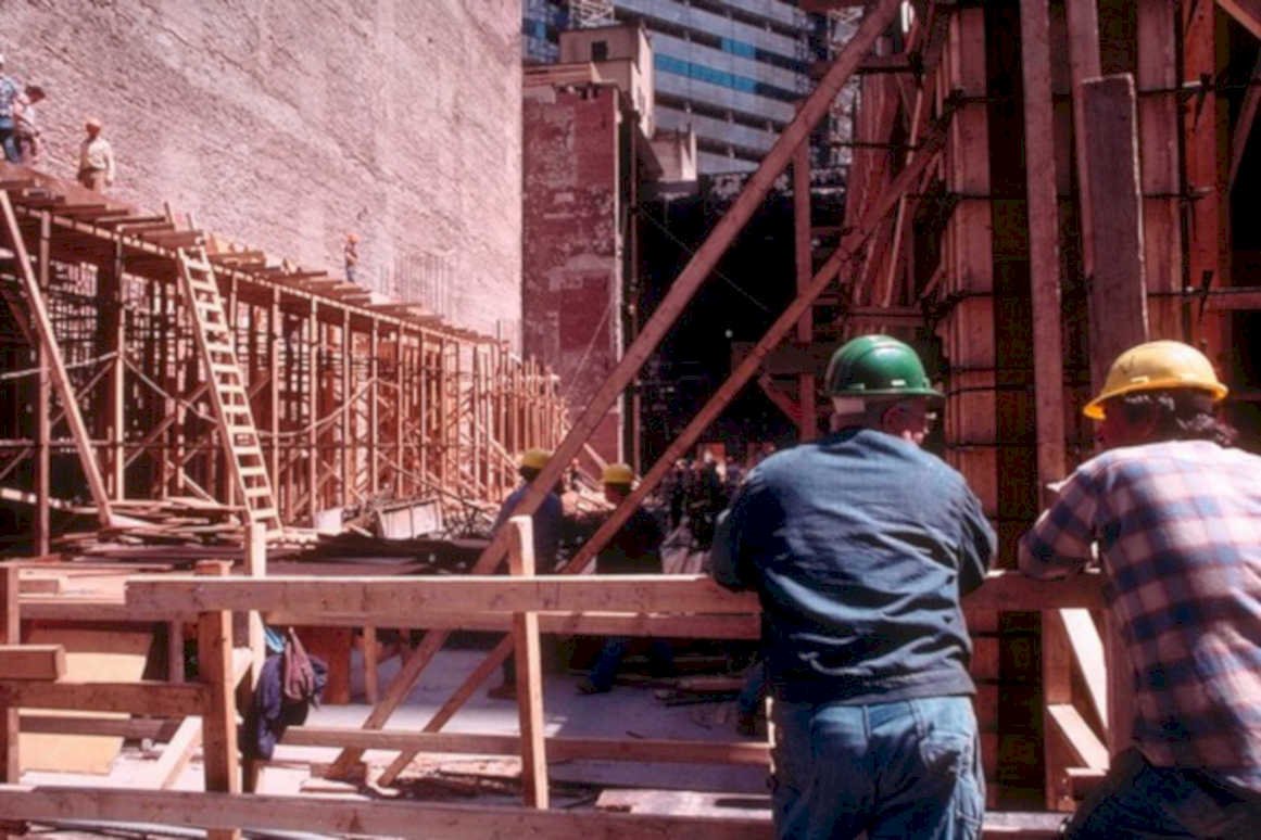 concrete building manhattan1980s 1990s A4 Photo Print