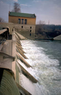 concrete dam river Vintage A4 Photo Print
