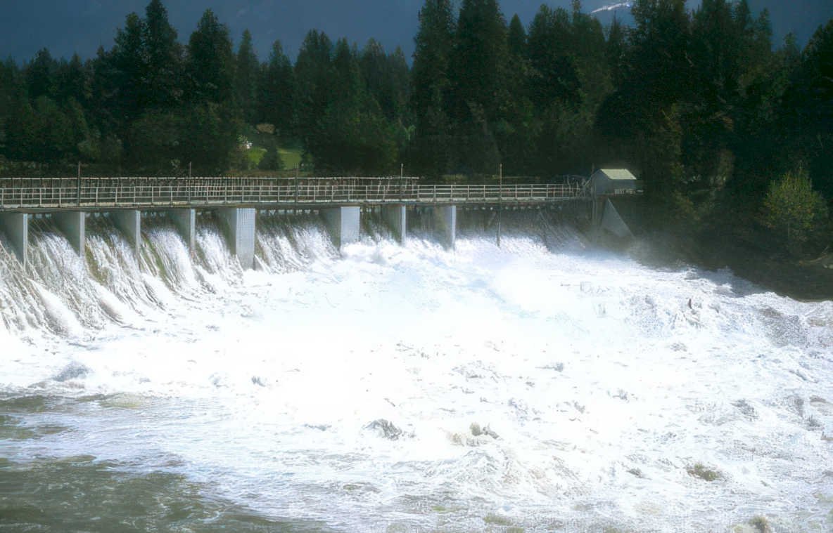 concrete dam water Vintage A4 Photo Print