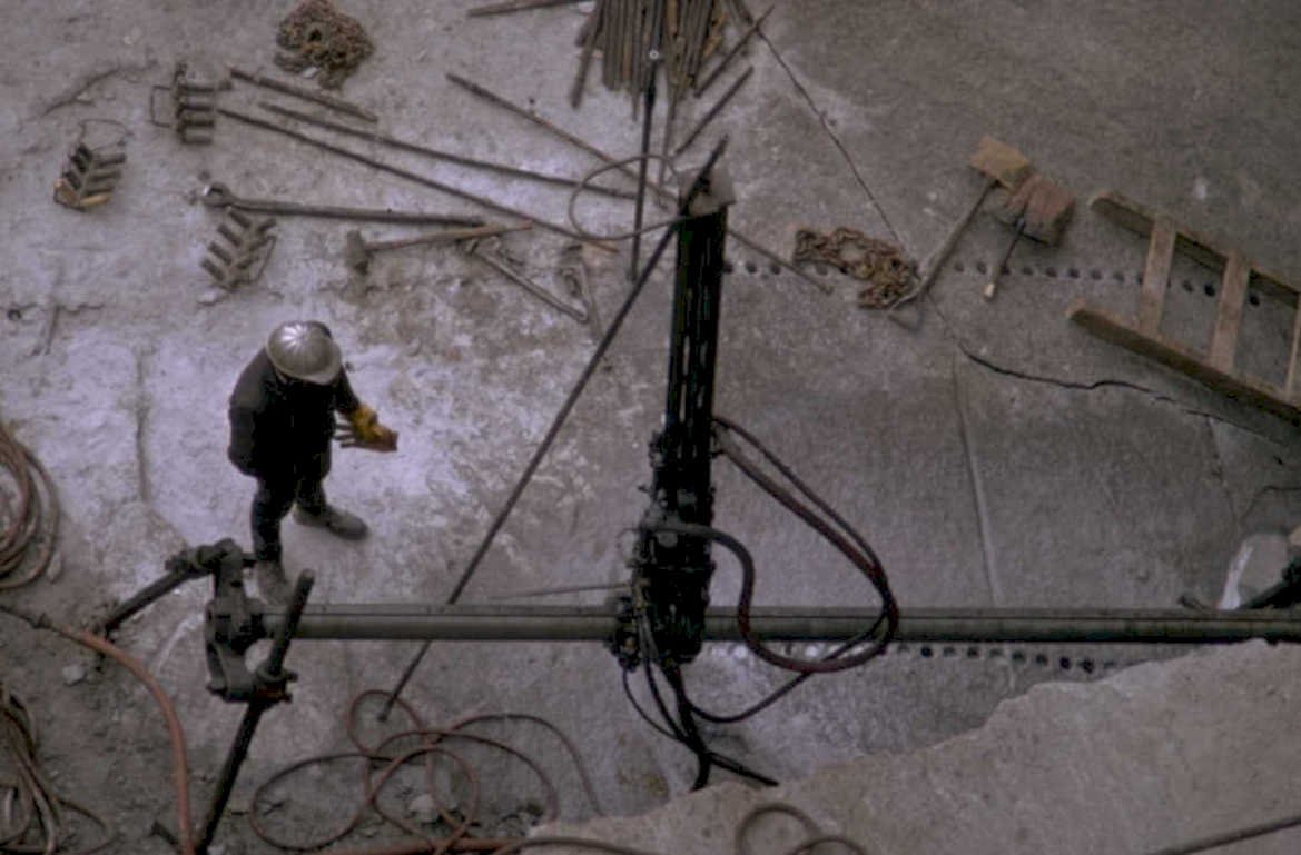 concrete drilling caution 1980s 1990s A4 Photo Print