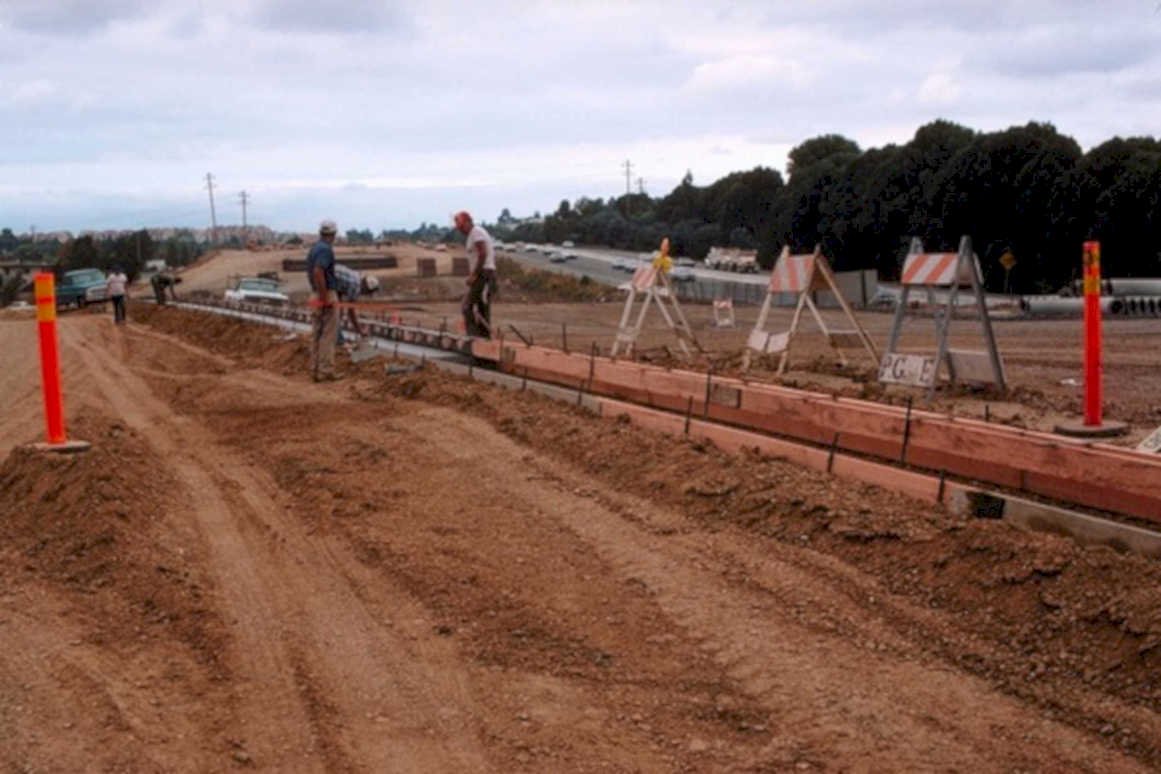 concrete road workers1980s 1990s A4 Photo Print