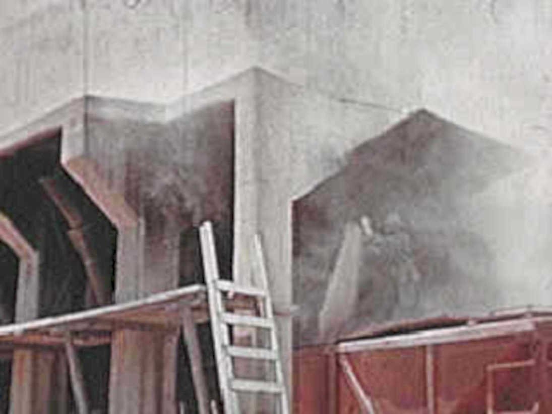concrete wall framing1980s 1990s A4 Photo Print