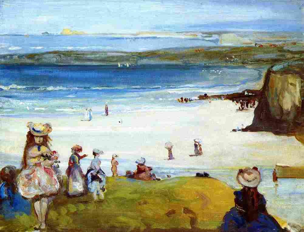 cond The Sands Newquay Art A4 Photo Print