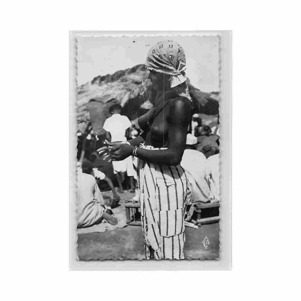 congo brazzaville bakota woman lefebvre la carte africaine 24 congo brazzaville nu ethniqu Vintage A4 Photo Print