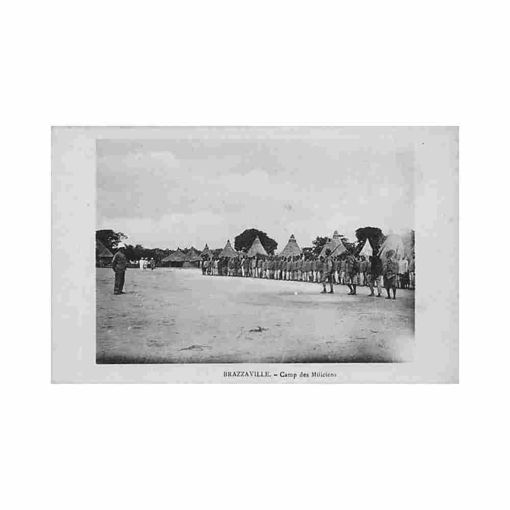congo brazzaville camp des miliciens ed inconnu Vintage A4 Photo Print