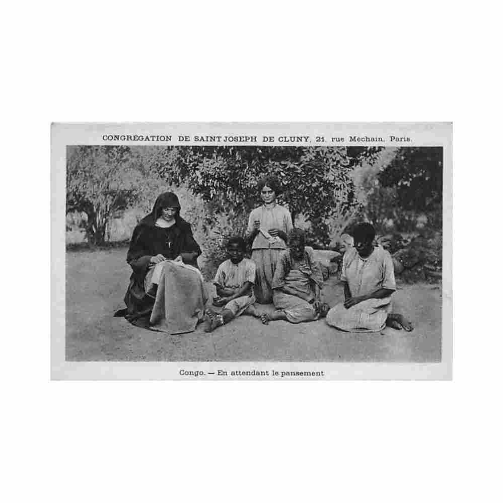 congo brazzaville en attendant le pansement ed congregation st joseph de cluny Vintage A4 Photo Print