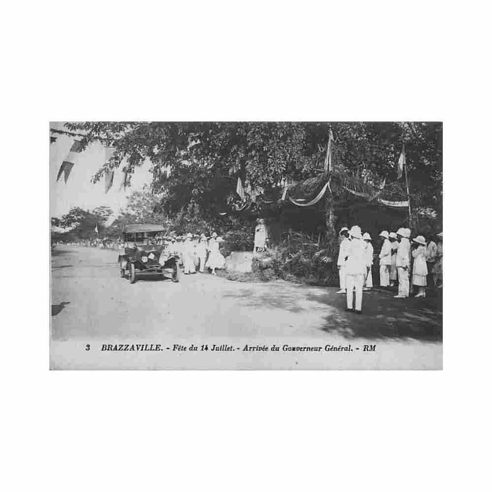 congo brazzaville fete du 14 juillet arrivee du gouverneur general ed rm 3 Vintage A4 Photo Print