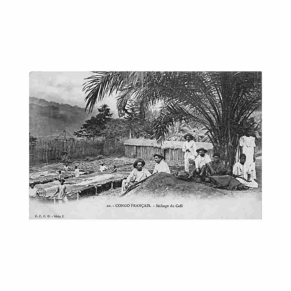 congo brazzaville sechage du cafe ed cfco serie z 20 Vintage A4 Photo Print