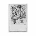 congo kinshasa bush landscape in bas congo ledac congo kinshasa paysage de brousse dans le bas congo ed ledac Vintage A4 Photo Print