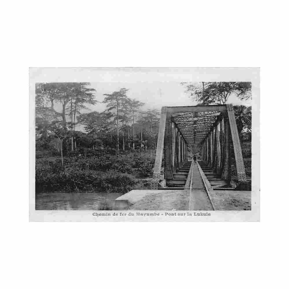 congo kinshasa chemin de fer du mayumbe railway bridge over the lukula river congo kinshasa chemin de Vintage A4 Photo Print