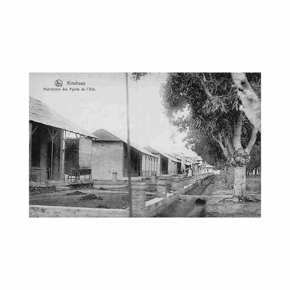congo kinshasa habitations des agents de l etat ed thill Vintage A4 Photo Print