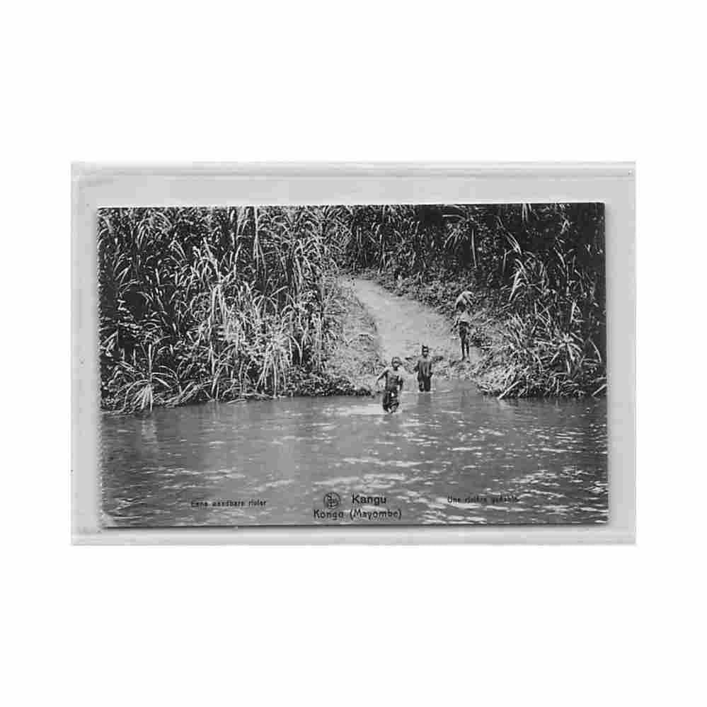 congo kinshasa kangu mayombe une riviere gueable ed missions belges de sc Vintage A4 Photo Print