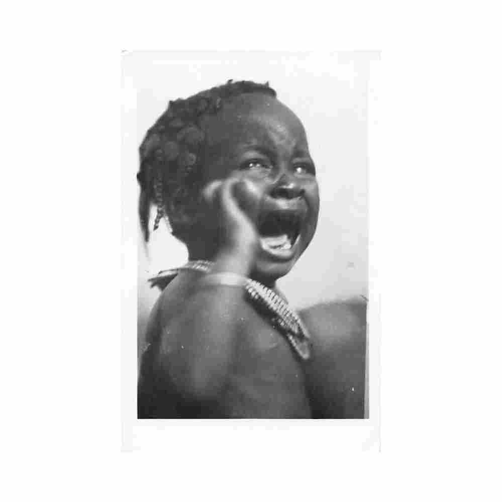 congo kinshasa little indigenous baby crying congo kinshasa petit bebe indigene pleurant carte Vintage A4 Photo Print