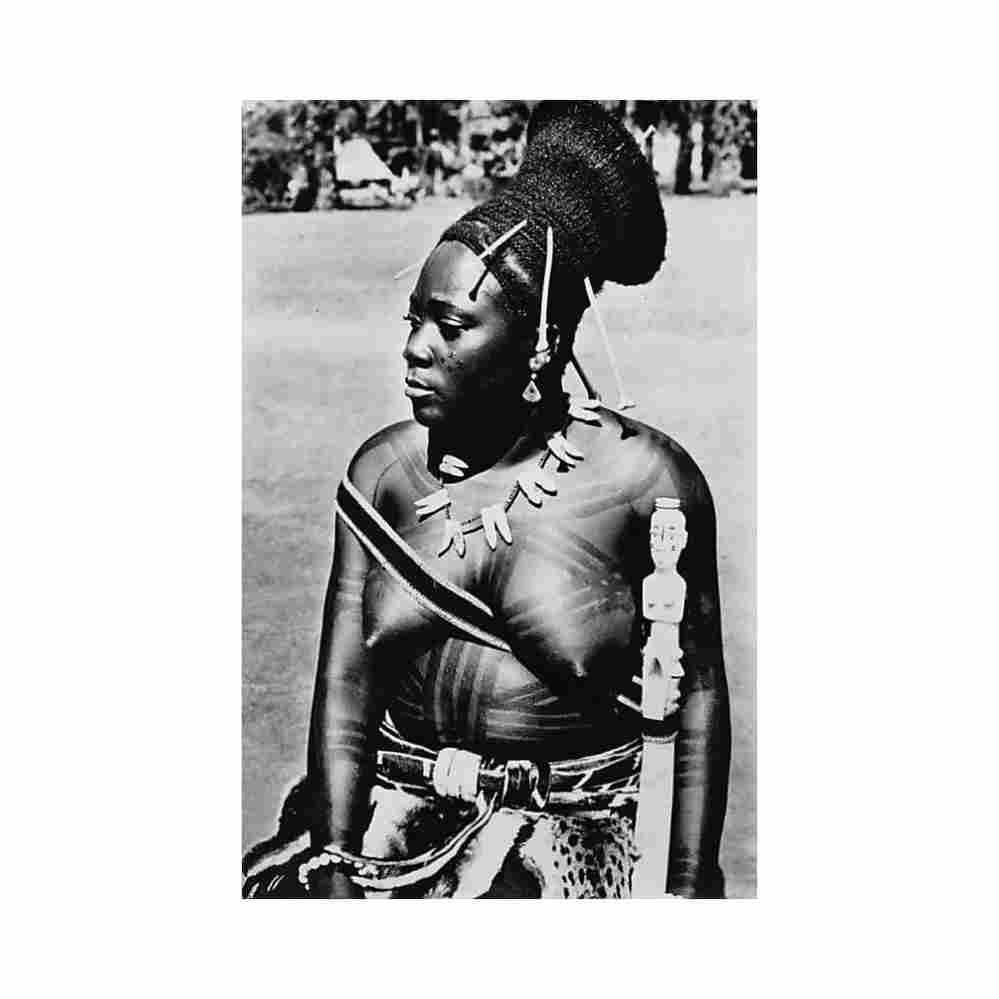 congo kinshasa makere wife of chief congo kinshasa nu ethnique makere epo Vintage A4 Photo Print