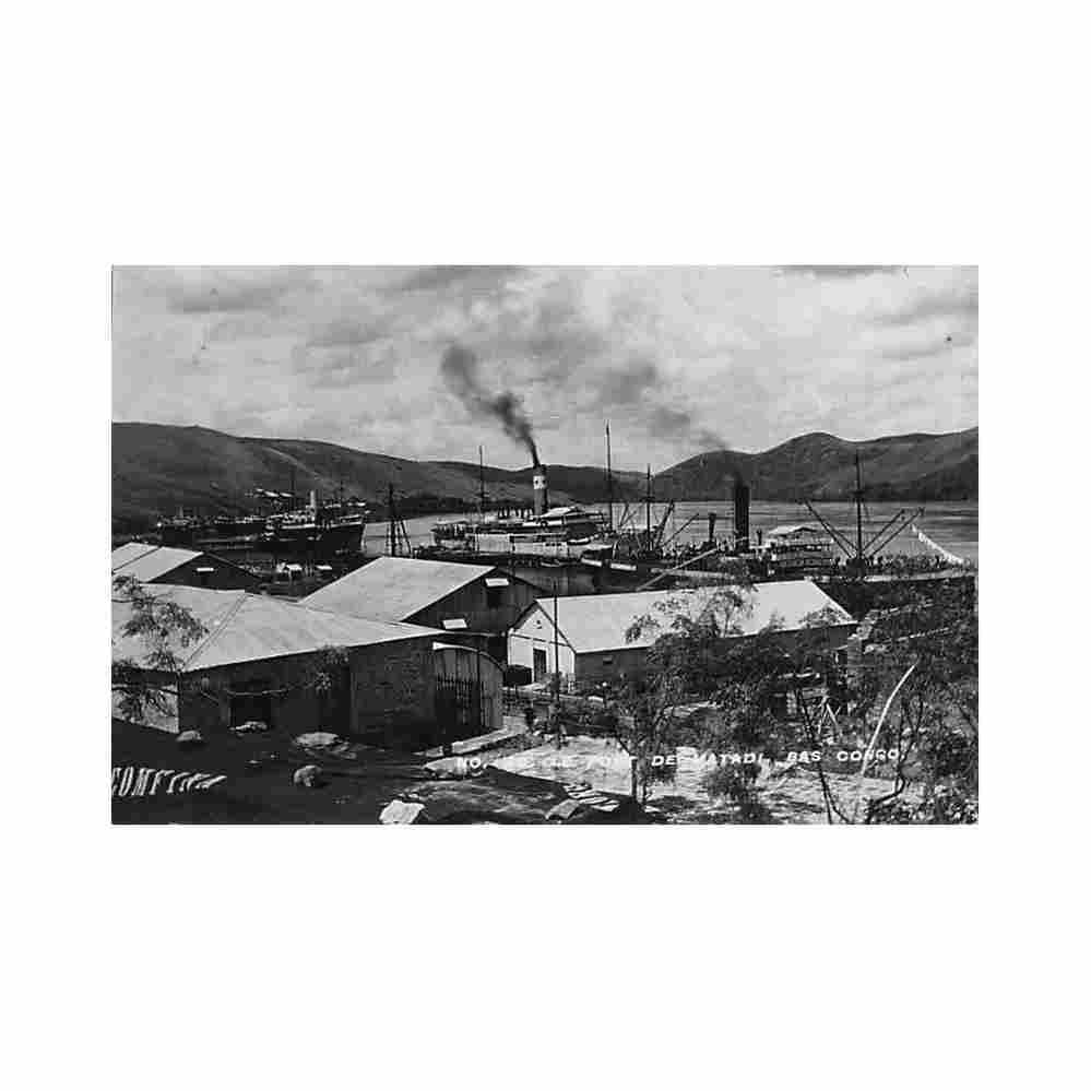 congo kinshasa matadi le port carte ed inconnu Vintage A4 Photo Print