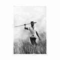 congo kinshasa mission of kilomines today bambu mines native armed with a spear size 15 cm by 10 cm 59 in b Vintage A4 Photo Print