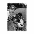congo kinshasa mission of mongbwalu indigenous people doing their hair Vintage A4 Photo Print
