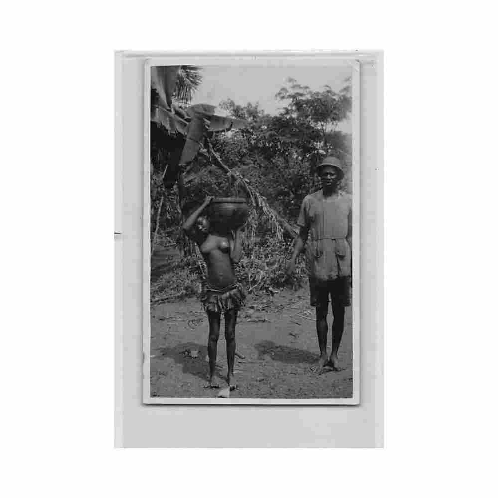 congo kinshasa nu ethnique femme mangbetu carte ed inconnu Vintage A4 Photo Print