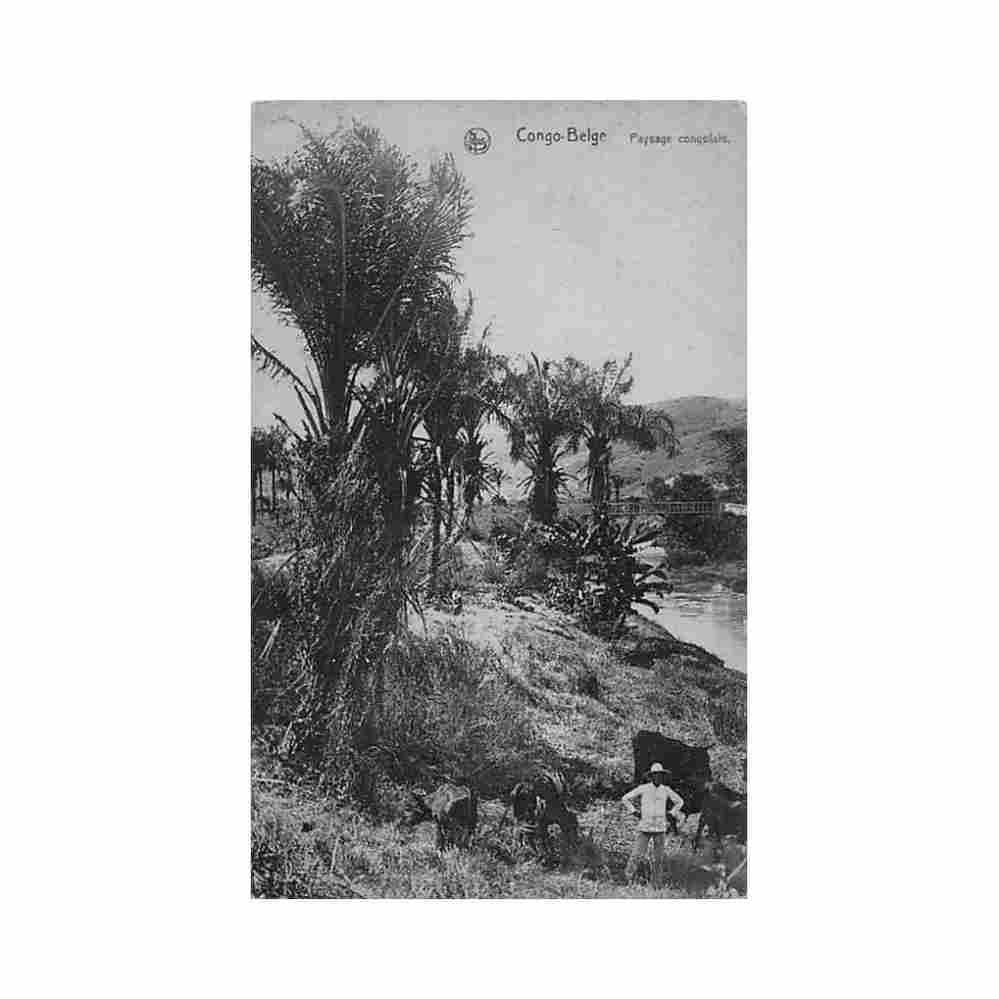 congo kinshasa paysage congolais ed thill Vintage A4 Photo Print
